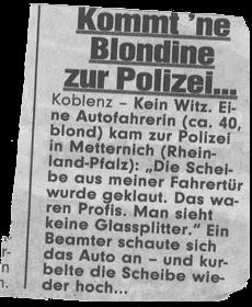 Blondine bei der Polizei